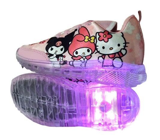 Tenis Personalizado Kitty, Kuromi y Melody Luces Leds